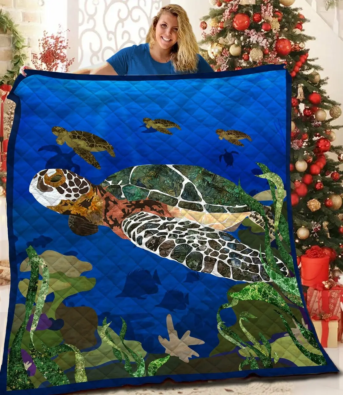 Turtle Bbb191010 Quilt Blanket and Home Decor