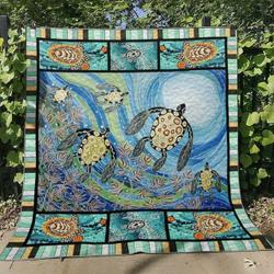 Turtle Bt160727 Quilt Blanket and Home Decor