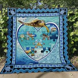 Turtle Cg120733 Quilt Blanket and Home Decor