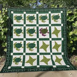 Turtle Cg150722 Quilt Blanket and Home Decor