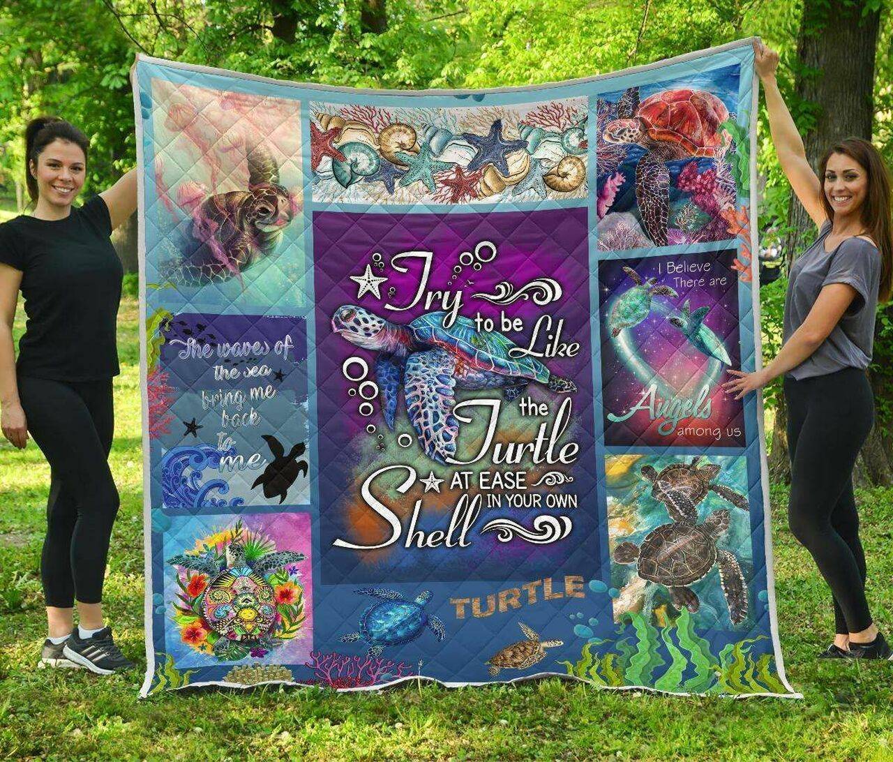Turtle Cl09100137Mdq Quilt Blanket and Home Decor