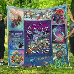 Turtle Cl09100137Mdq Quilt Blanket and Home Decor