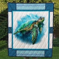Turtle Cl14100513Mdq Quilt Blanket and Home Decor