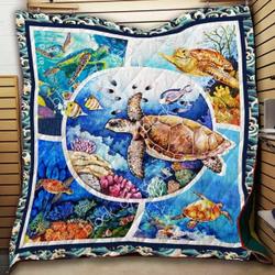 Turtle Cl2100578Mdq Quilt Blanket and Home Decor