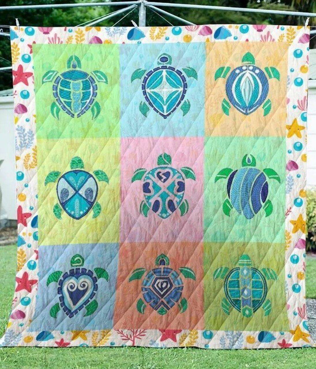 Turtle Clh0910102Q Quilt Blanket and Home Decor