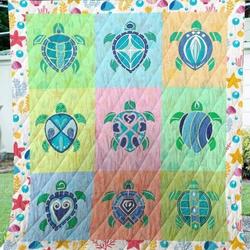 Turtle Clh0910102Q Quilt Blanket and Home Decor