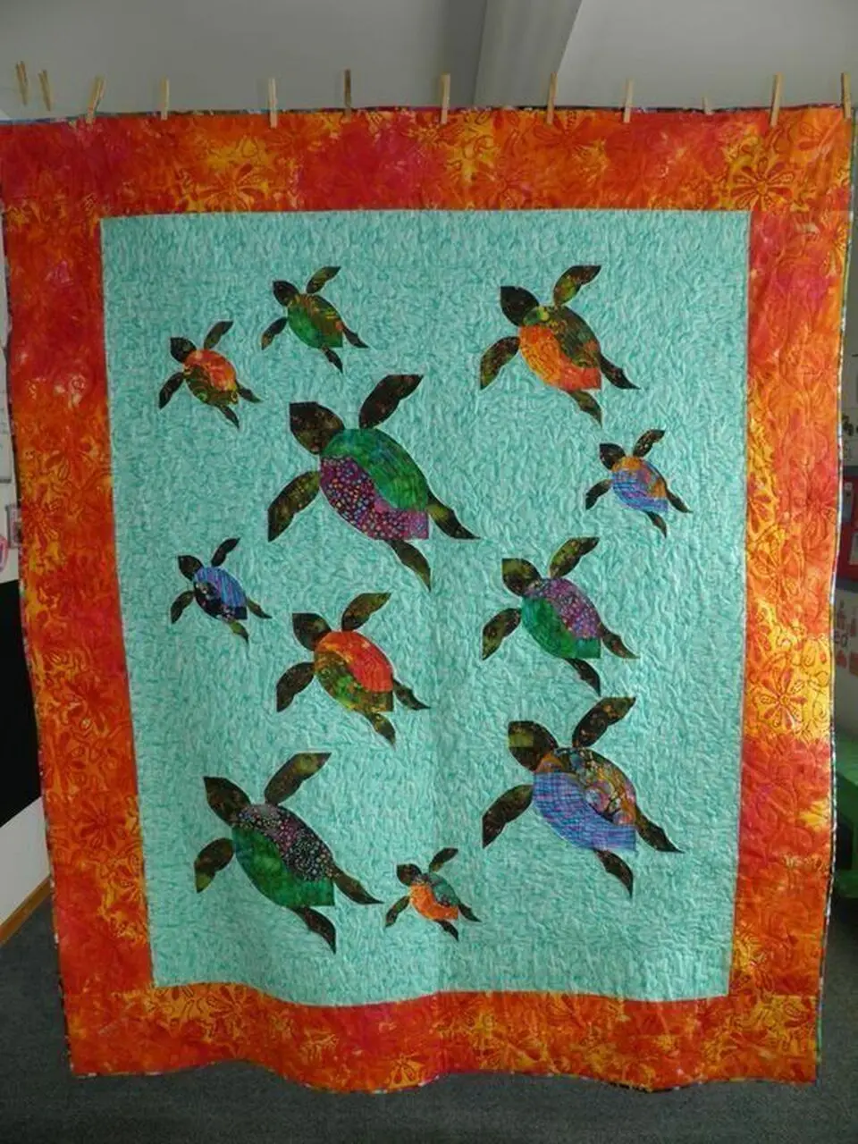 Turtle Clm0910206 Quilt Blanket and Home Decor