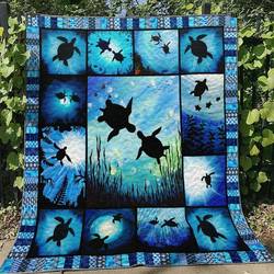 Turtle D010796 Quilt Blanket and Home Decor