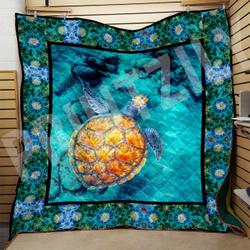 Turtle Golden Turtle Bl Quilt Blanket Dhc0201201188Td and Home Decor