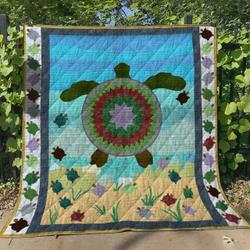 Turtle Hn140629 Quilt Blanket and Home Decor