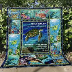 Turtle Hn150727 Quilt Blanket and Home Decor