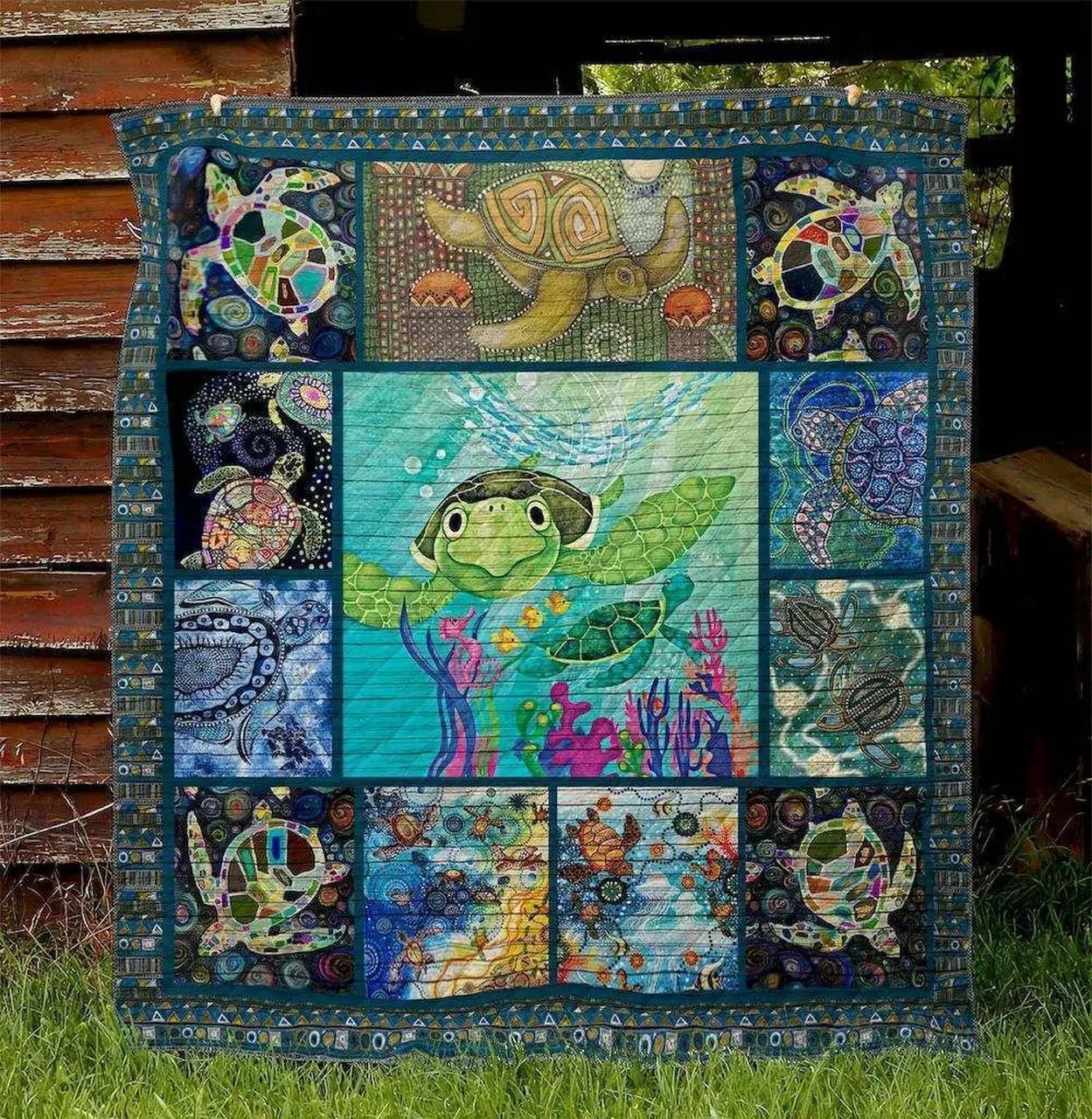 Turtle HS130538 Quilt Blanket and Home Decor