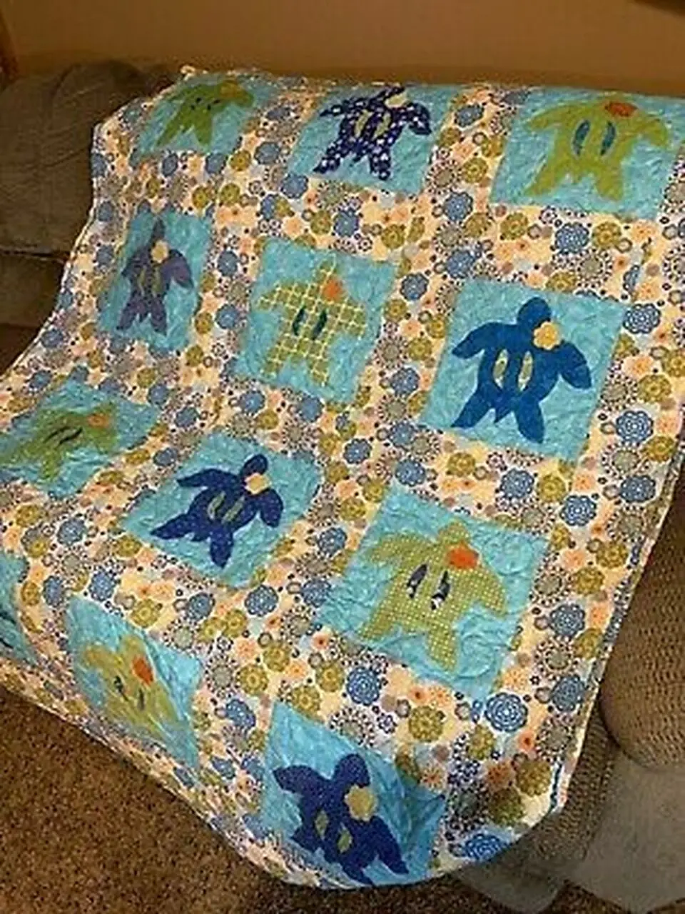 Turtle Hur Quilt kl and Home Decor