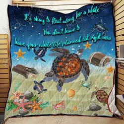 Turtle Keep The Faith Ah Quilt Derqxu and Home Decor