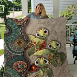 Turtle Mandala Quilt and Home Decor