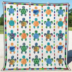 Turtle Qh050801C Tbg Quilt Blanket and Home Decor