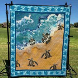Turtle Quilt Blanket Ver 4  Quilt and Home Decor