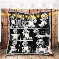Turtle Running Quilt Vgt and Home Decor