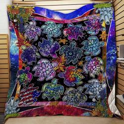 Turtle The Galaxy Ocean Quilt Uho and Home Decor