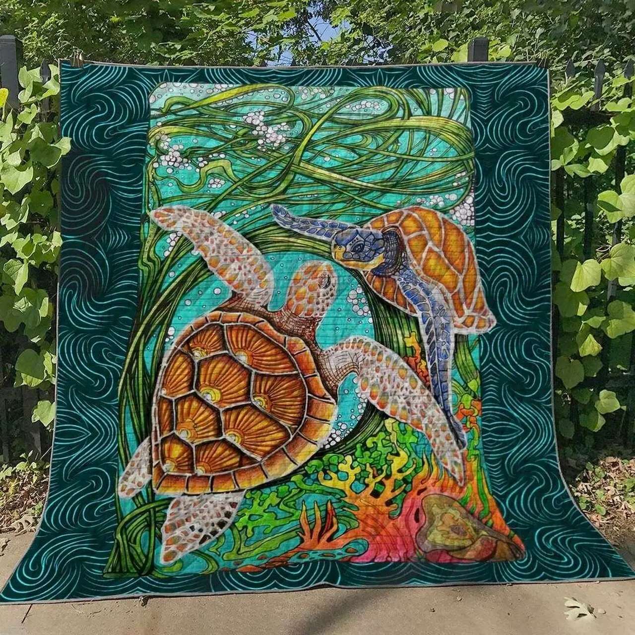 Turtle Tl140632 Quilt Blanket and Home Decor