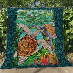 Turtle Tl140632 Quilt Blanket and Home Decor