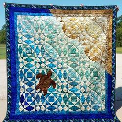 Turtle Ye090708A Tbg Quilt Blanket and Home Decor