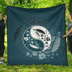 Turtle Yinyang Premium Quilt  Ah J9  Quilt and Home Decor