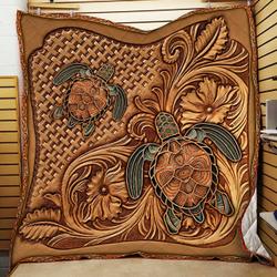 Turtles Quilt Blanket and Home Decor