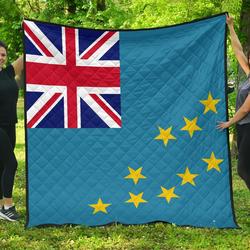 Tuvalu Flag Premium Quilt A6  Quilt and Home Decor