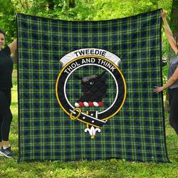 Tweedside District Tartan Clan Badge Premium Quilt Th8 Home Decor  Quilt and Home Decor