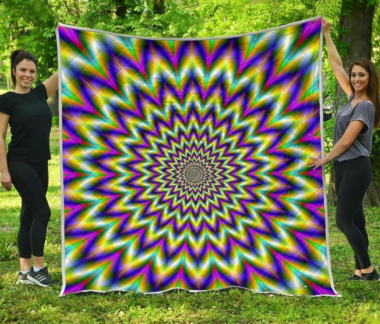 Twinkle Psychedelic Optical Illusion Cl17100652Mdq Quilt Blanket and Home Decor