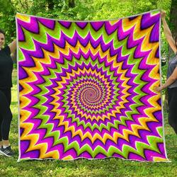 Twisted Colors Moving Optical Illusion Cl17100653Mdq Quilt Blanket and Home Decor