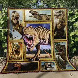 Tyrannosaurus Hur Quilt te and Home Decor