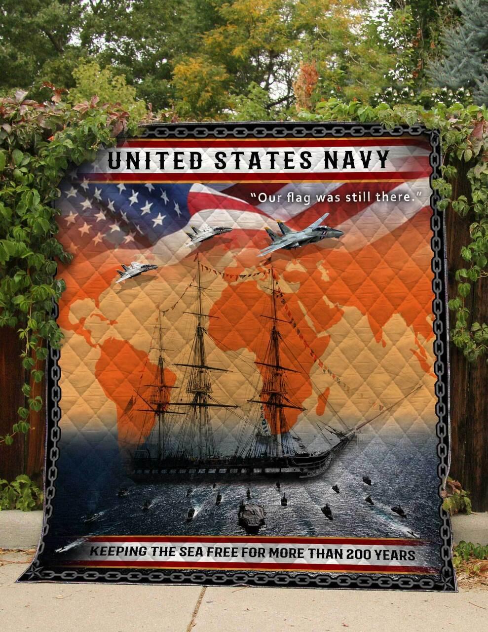 U S Navy Blanket 3D Ntp-Qnk0026 Quilt and Home Decor