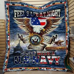 U S Navy Blanket  Htt-Qct00017  Quilt and Home Decor