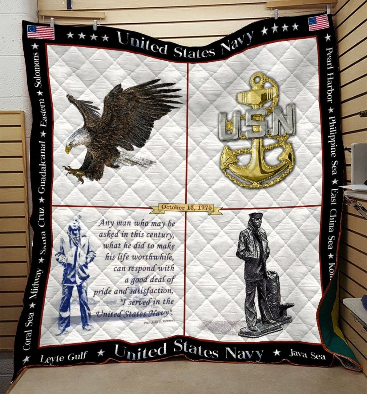 U S Navy Blanket Htt-Qhg00008 Quilt and Home Decor