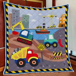 Under Construction Quilt Blanket and Home Decor