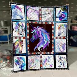 Unicorn Art 01 3D Blanket Th0807 Quilt and Home Decor