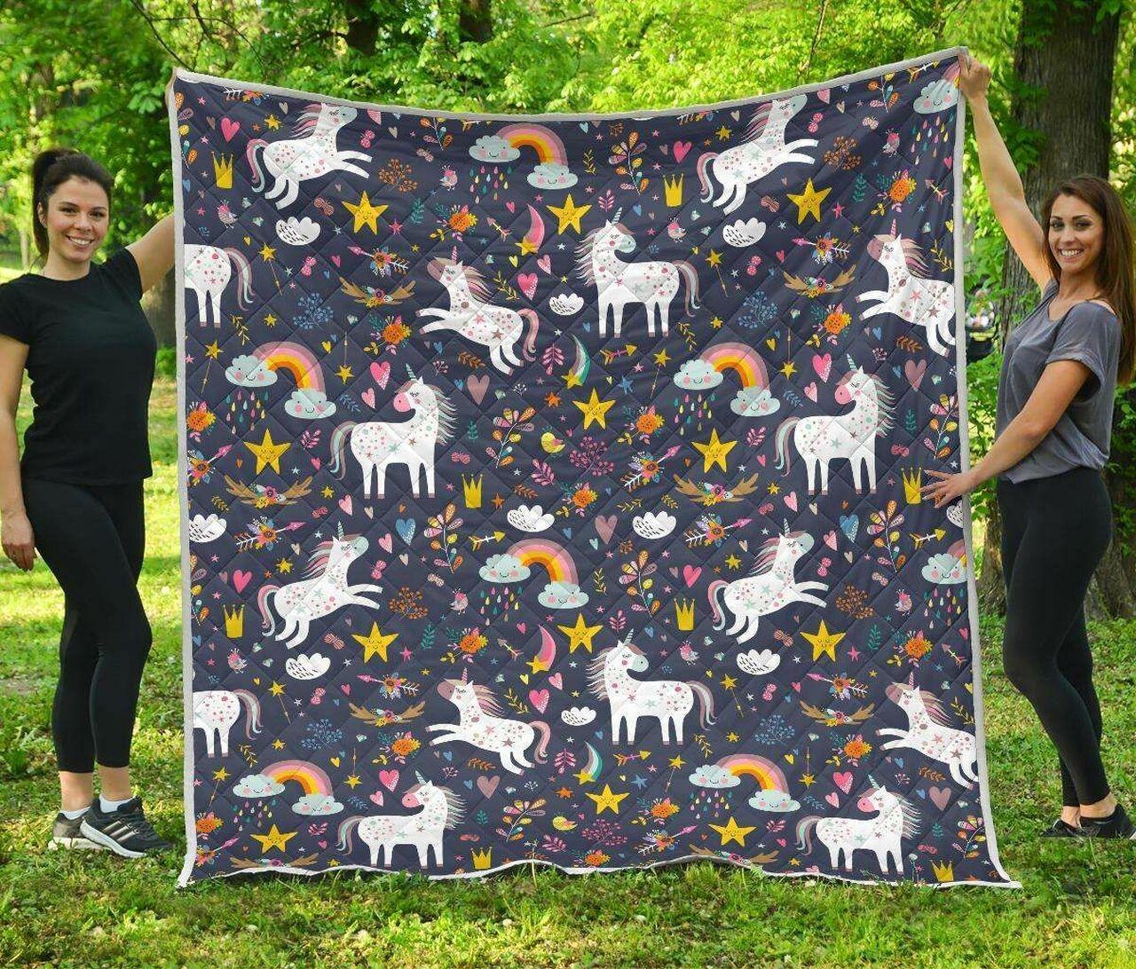 Unicorn Dream Cartoon Cl17100656Mdq Quilt Blanket and Home Decor
