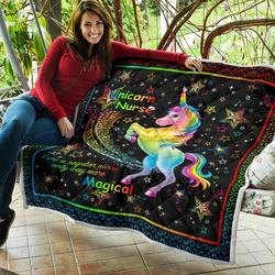 Unicorn Nurse More Magical Quilt Blanket Dhc020120194Td and Home Decor
