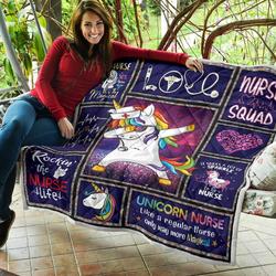 Unicorn Nurse Quilt Blanket Dhc020120197Td and Home Decor