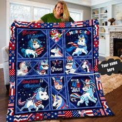 Unicorn Personalized Quilt Blanket LML150603DT and Home Decor