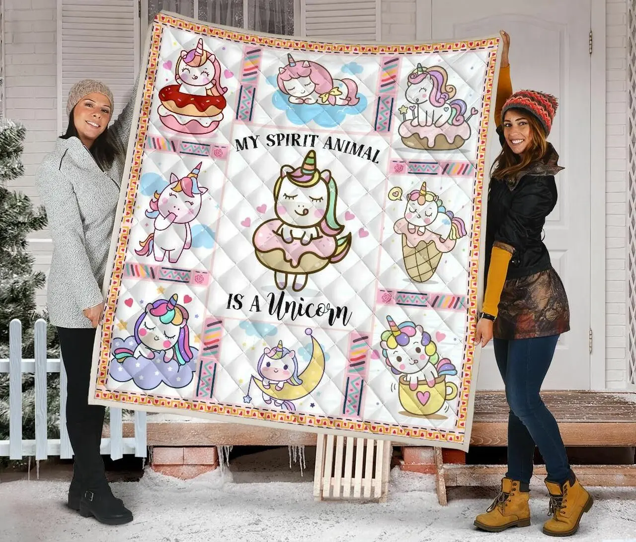 Unicorn Quilt Blanket Dhc09121435Dd and Home Decor
