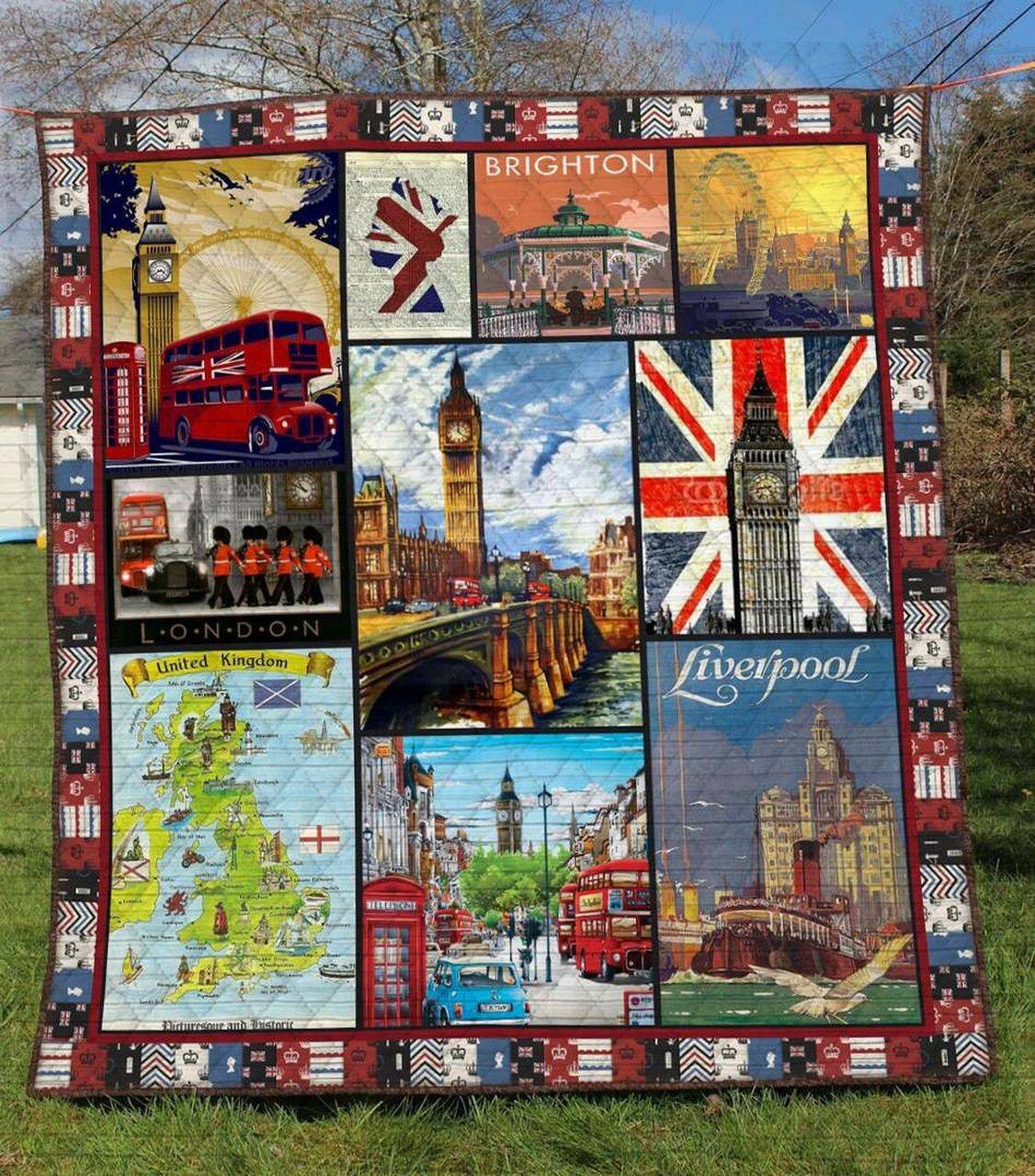 United Kingdom Li060705A Quilt Blanket and Home Decor