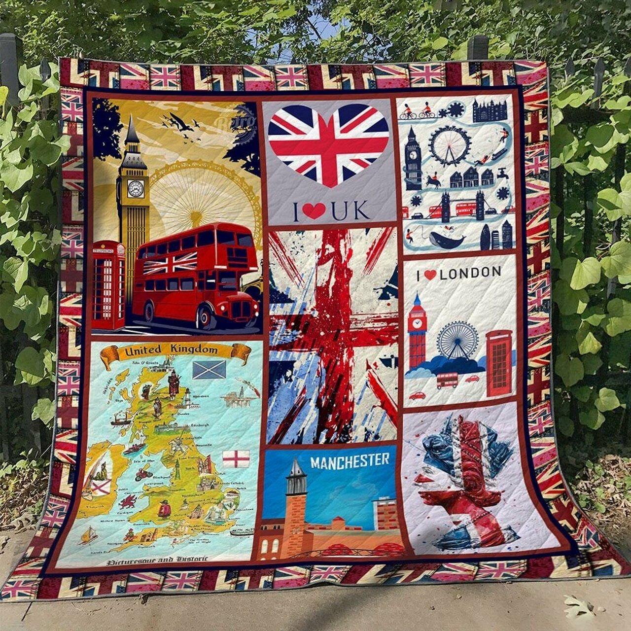 United Kingdom Li270625A Quilt Blanket and Home Decor