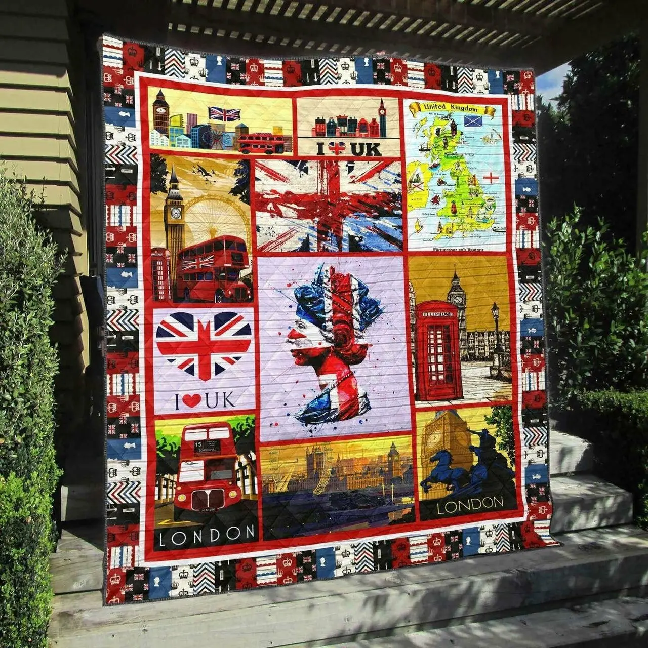 United Kingdom Na030725B Tbg Quilt Blanket and Home Decor