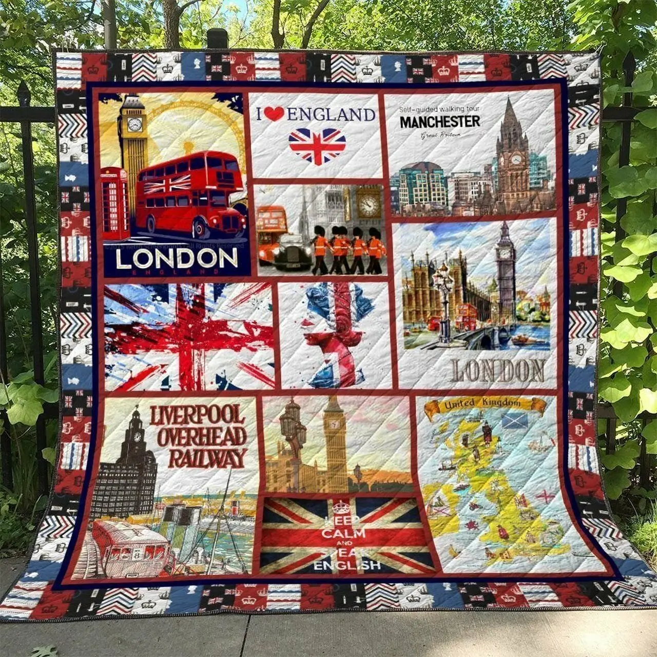 United Kingdom Ng060702B Tbg Quilt Blanket and Home Decor