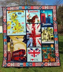 United Kingdom Tu050702A Quilt Blanket and Home Decor