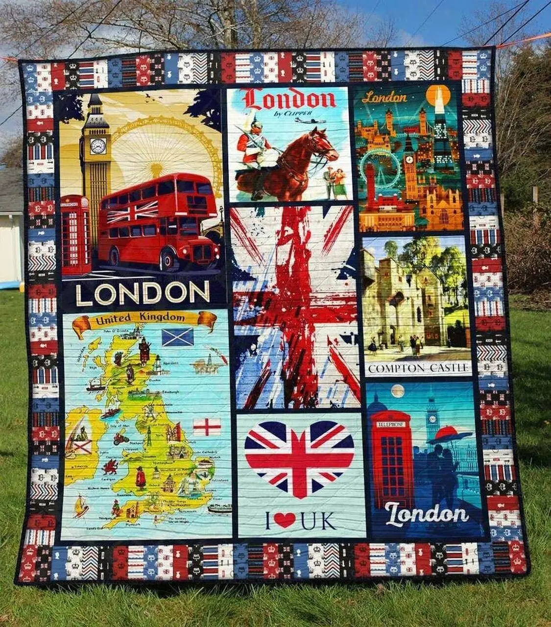 United Kingdom Tu050705A Tbg Quilt Blanket and Home Decor