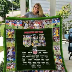 United States Women S National Soccer Team Quilt Blanket and Home Decor